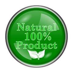 100 percent natural product icon