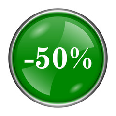 50 percent discount icon