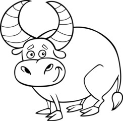 zodiac taurus or bull coloring page