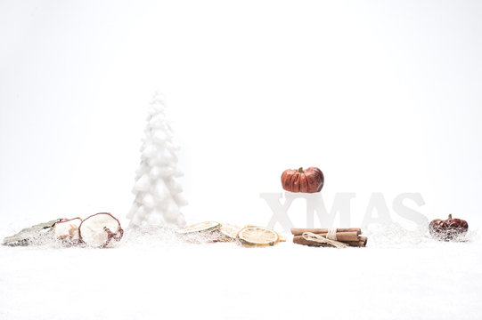 christmas tanne apfel zitrone k&uuml;rbis