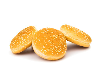 hamburger buns isolated