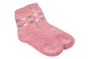warm socks isolated