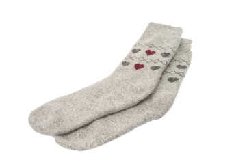 warm socks isolated