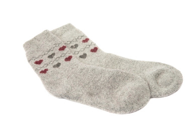 warm socks isolated