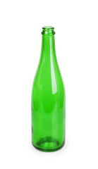 close up of a green champagne bottle