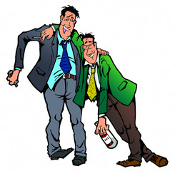 two drunk men