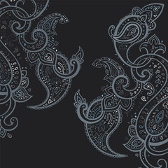 Paisley background. Hand Drawn ornament.