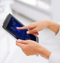 businesswoman with tablet pc in office