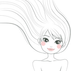 Woman Line Art Illustration