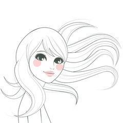 Stylized Woman Drawing