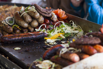 Sausages ready to be eaten a
