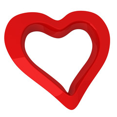 Red heart - symbol of love and Valentine day