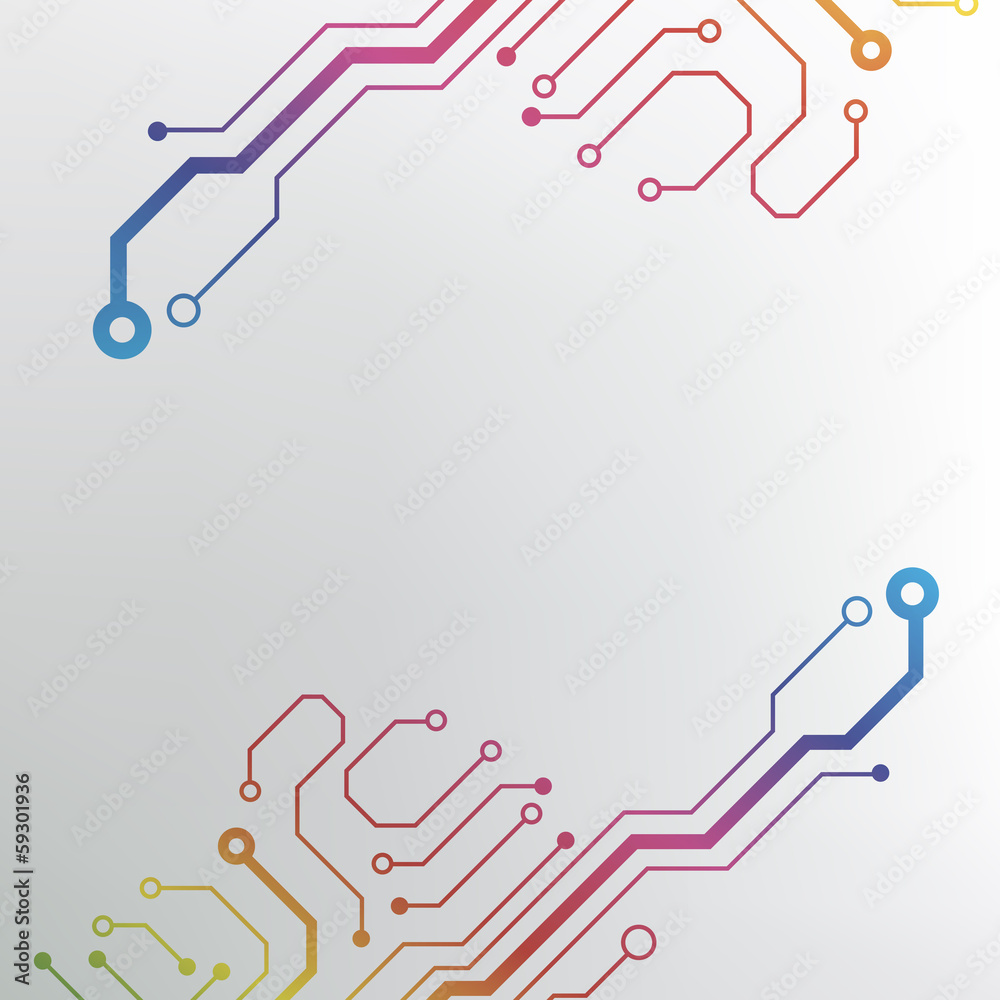 Poster EPS10 vector circuit board background texture