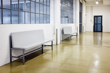 bench at a corridor
