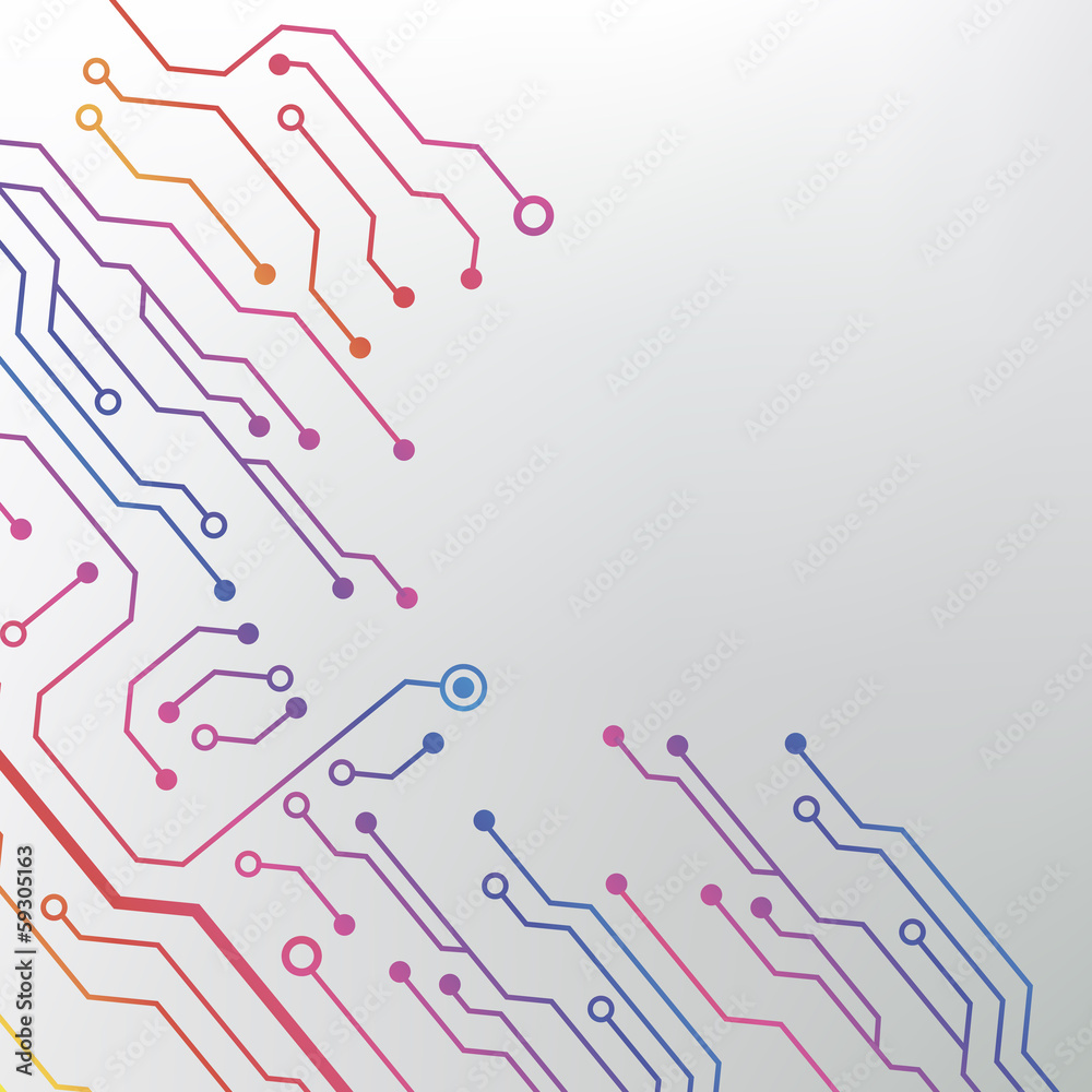 Poster EPS10 vector circuit board background texture
