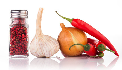 vegetables composition isolated on white