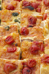 Margherita pizza with fresh tomato