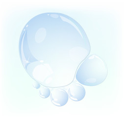 Abstract water vector background with bubbles of air