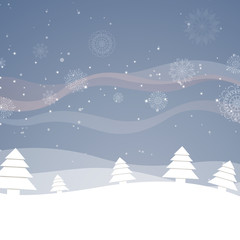 Fototapeta na wymiar Vector Illustration of a Winter Landscape