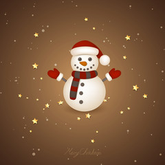 Vector Illustration of a Decorative Christmas Background