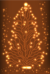 EPS10 vector modern hi-tech glowing background illustration