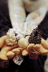 Female hands holding small gift
