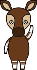 Obraz premium 動物 オカピ