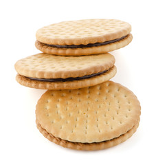 Sandwich biscuits with chocolate filling