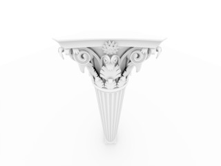 Historical column isolated on white