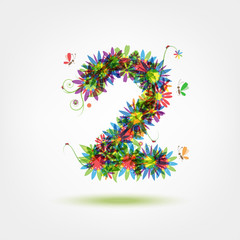 Two, floral number for your design