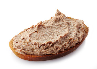 bread with liver pate