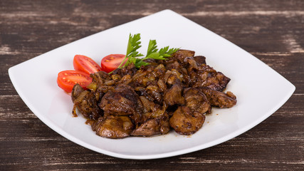 Fried chicken livers