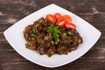Fried chicken livers