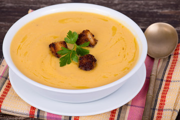 Apple pumpkin cream soup