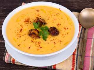 Apple pumpkin cream soup