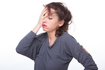 Young beautiful women - bad day