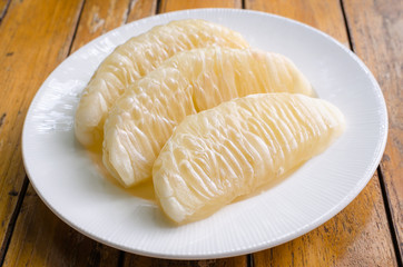 Thai pomelo fruit Peeled