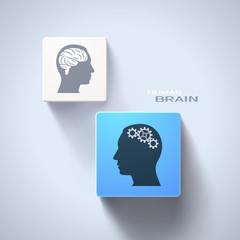 Human brain concept. Eps10 vector