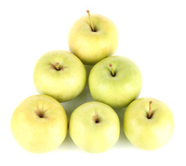 Juicy apples isolated on white