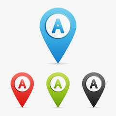 Vector letter and number pointers