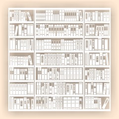 Background with bookcase © Kazakova Maryia