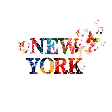 Colorful vector New York background