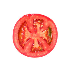 Close up of tomato slice.