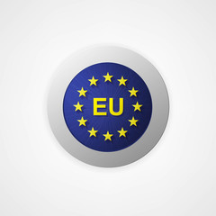 Badge button with European Union