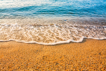 Sand beach and wave