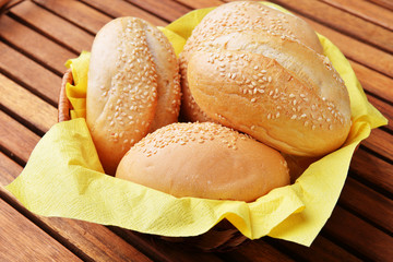 buns with sesame