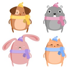 Chubby Animals Winter Set