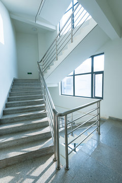 staircase, modern architectural interior decoration.