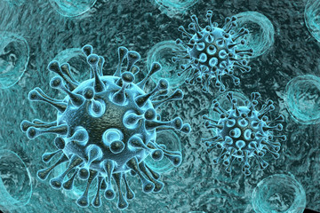 bacterial intruder cells causing sickness