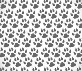 Animal foot print silhouettes